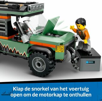 Lego City 4x4 terreinwagen voor in de bergen