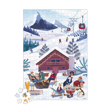 Janod Kidult Puzzel &ndash; Winter in de Berge500 stukjes