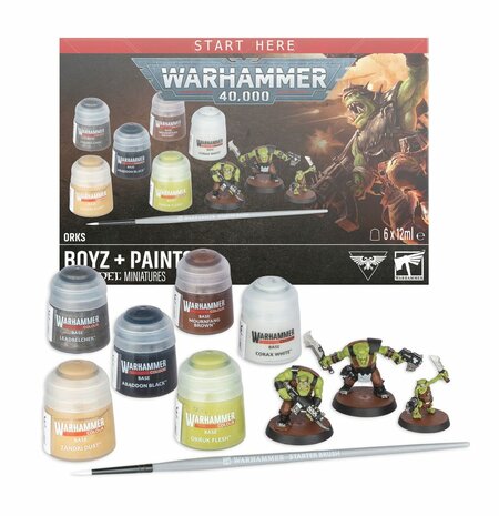 Warhammer 40,000 Orks: Boyz + Paints